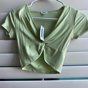 Brand New Garage Going Out Crop Top Green